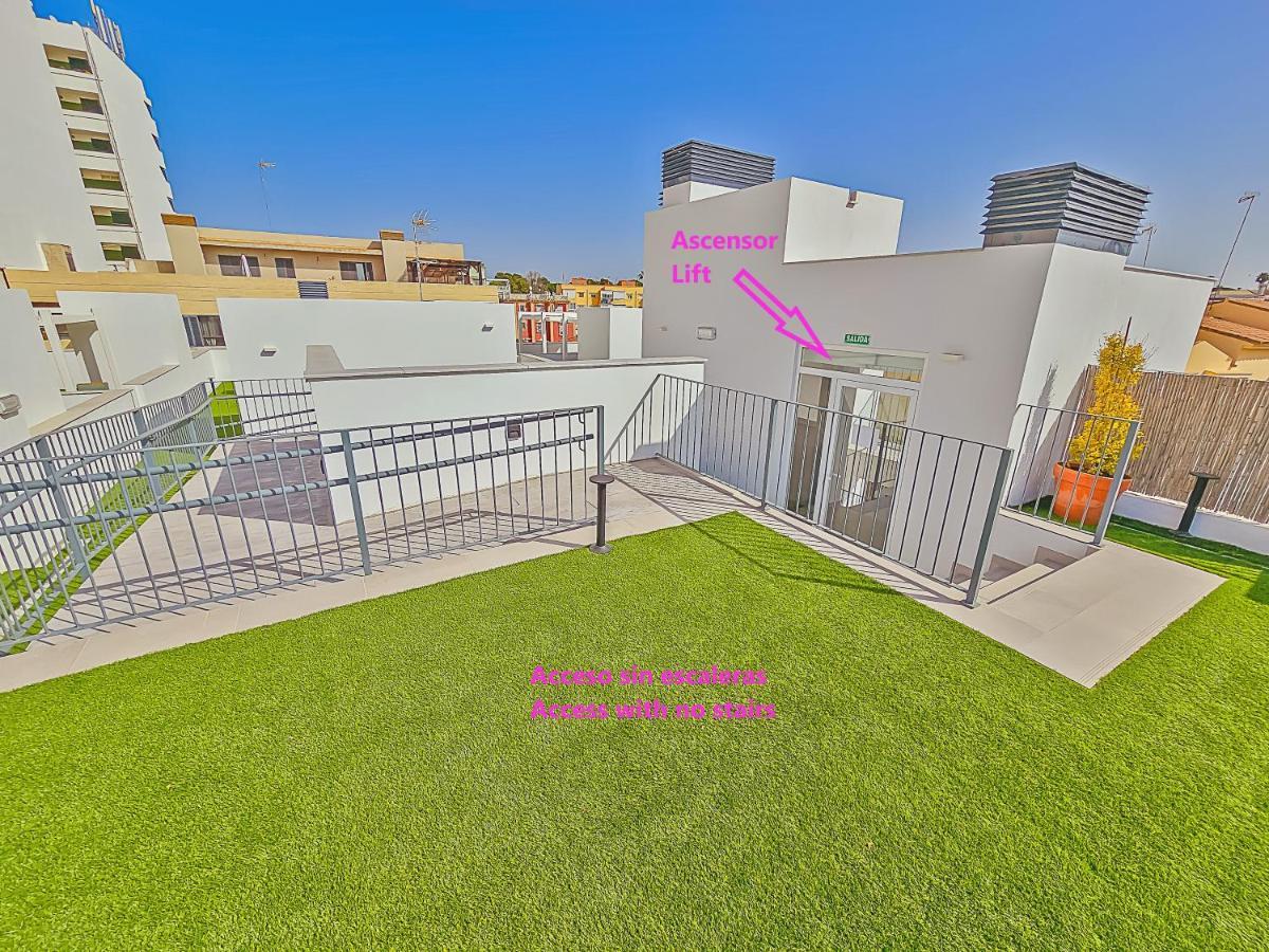 Oceanfront Duplex With A Rooftop Pool And Terrace El Puerto de Santa María Exteriér fotografie